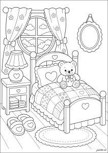 Chambre très mignonne et cosy, avec ourson câlin