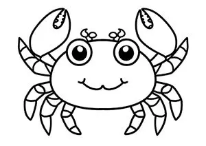 Petit crabe, très facile à colorier