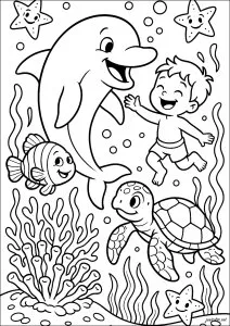 Aventure sous marine du dauphin