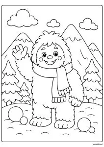 Yéti dans les montagnes