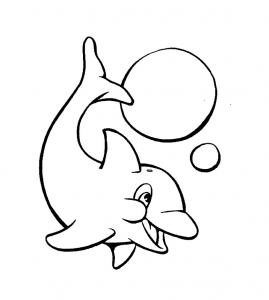 Coloriage De Dauphin à Télécharger