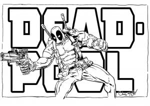 Coloriage Deadpool à imprimer