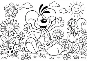 Diddl et ses amis au jardin