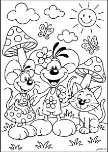 Diddl et ses amis dans un jardin enchanté