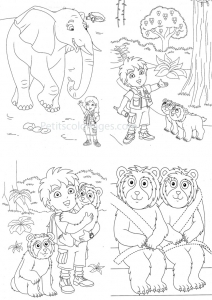 Coloriage de Diego à imprimer pour enfants