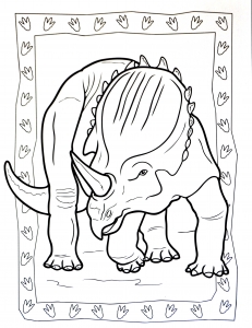 Dessin de dinosaure gratuit à télécharger et colorier