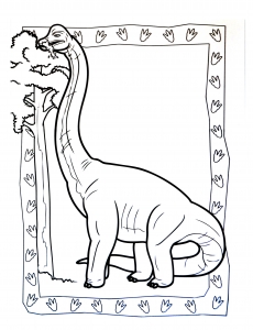 Coloriage de dinosaure pour enfants