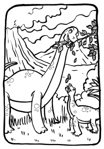 Brachiosaure à Colorier