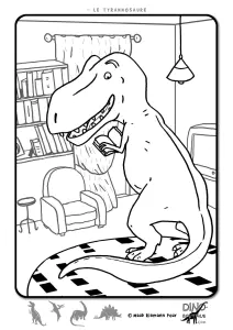 T Rex Rigolo à Colorier