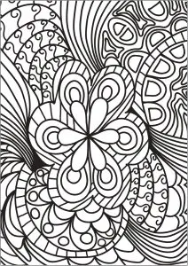Doodle Avec Une Fleur Centrale