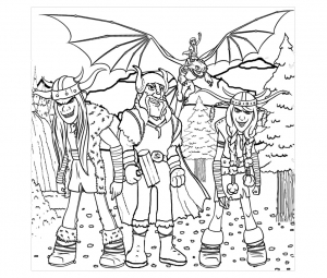 Dessin de Dragons (Dreamworks) gratuit à imprimer et colorier