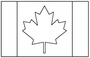 Coloriage drapeau canada 2