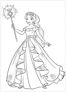 Dessin De Elena Avalor Gratuit à Télécharger Et Colorier