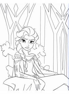 Coloriage De Elsa  La Reine Des Neiges  à Telecharger Gratuitement