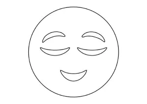 Emojo souriant et calme
