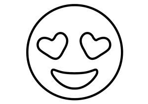 Emoji yeux en forme de coeur