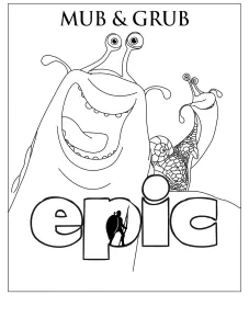 Coloriage mub et grub du film Epic