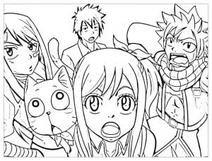 Coloriage de Fairy tail à imprimer pour enfants