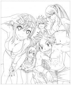 Coloriage de Fairy tail pour enfants