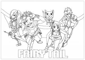 Coloriage de Fairy tail pour enfants