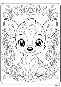 Portrait de faon joyeux
