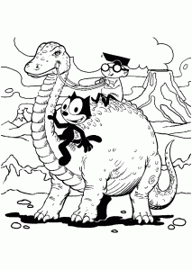 Coloriage De Félix Le Chat à Télécharger
