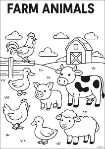 Les principaux animaux de la ferme