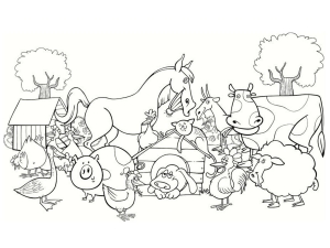 Dessin De Ferme Gratuit à Imprimer Et Colorier