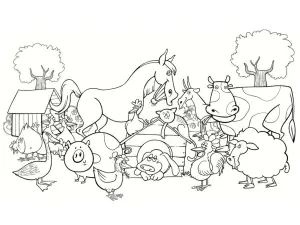 Dessin De Ferme Gratuit à Imprimer Et Colorier