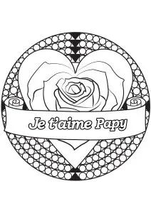 Rose et texte 