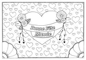 Coloriage fete grand parents mamie 16