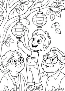 Journée joyeuse sous l'arbre