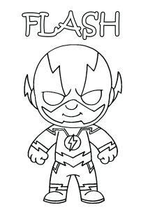 Flash Dessiné Avec Le Style Chibi