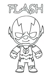 Flash dessiné avec le style chibi