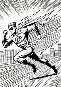 Flash en train de courir (style manga)