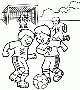 Coloriage de Football à telecharger gratuitement