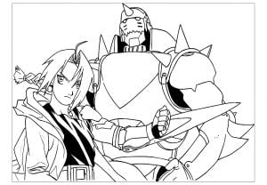 Coloriage de full metal alchemist à telecharger gratuitement
