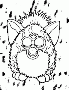 Coloriage de Furby à telecharger gratuitement