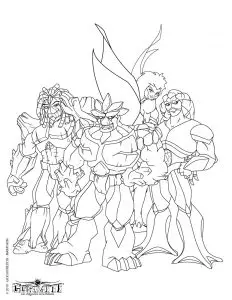 Coloriage de gormiti à telecharger gratuitement