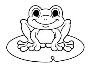 Coloriage de grenouille à imprimer