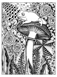 Coloriage de grenouille pour enfants