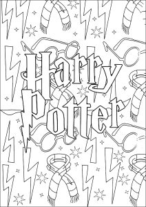 Logo Harry Potter et éléments en arrière-plan
