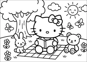 Hello Kitty et ses amis sous l'arbre