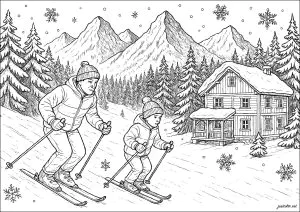Aventure en montagne avec papa