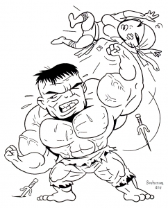 Coloriage de Hulk pour enfants