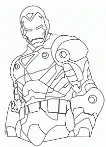 Coloriage de Iron man à telecharger gratuitement
