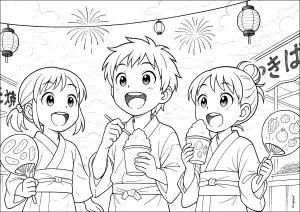 Exploration de tokyo pour trois amis