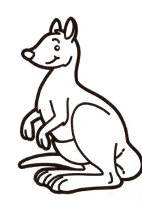 Coloriage De Kangourou à Colorier Pour Enfants