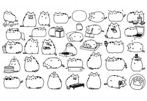 coloriage-chat-pusheen