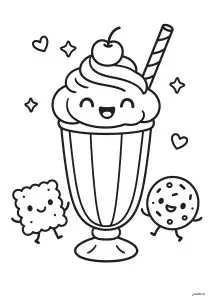 Milk shake et petits gateau